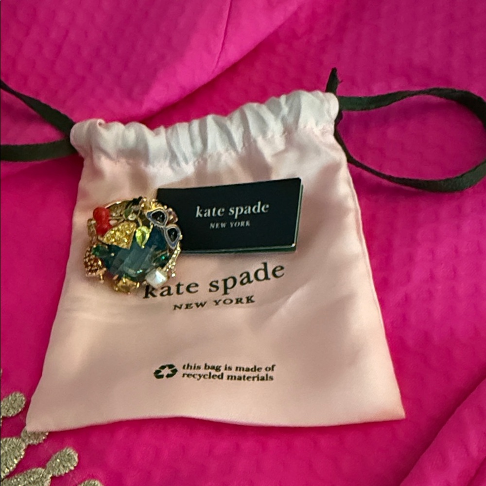 Kate Spade Sweet Treasures Cocktail Ring size 7